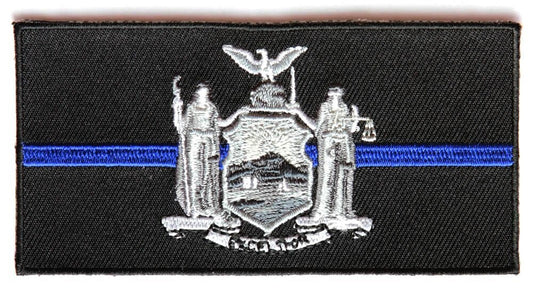 NEW YORK STATE Thin Blue Line Flag Police Law Enforcement Patch