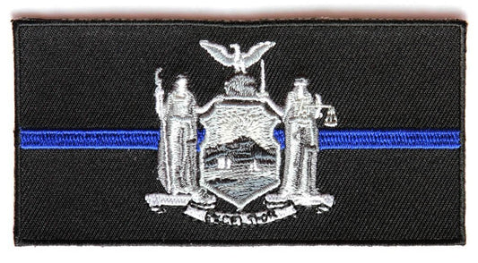 NEW YORK STATE Thin Blue Line Flag Police Law Enforcement Patch Craft Supply