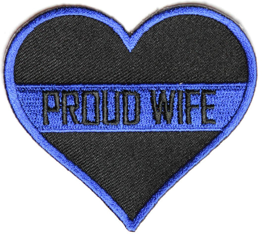 PROUD WIFE Thin BLUE Line Stripe Police Sheriff Law Enforcement Patch