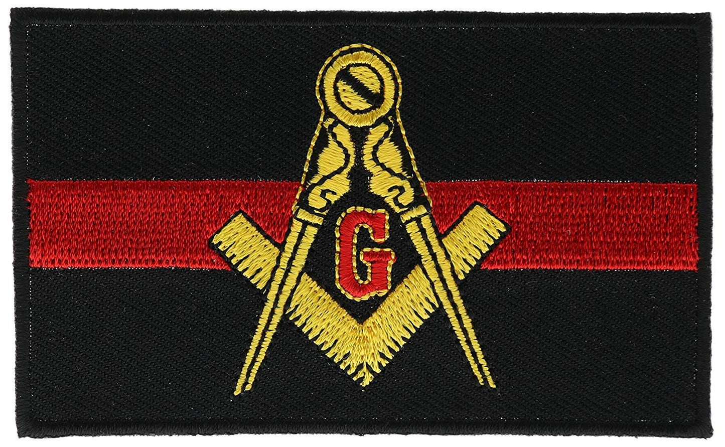 MASONIC THIN RED Line Firefighter Rescue Embroidered Patch Craft Supply