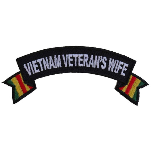 VIETNAM VETERANS WIFE Rocker Ribbon Military Biker Motorcycle Patch