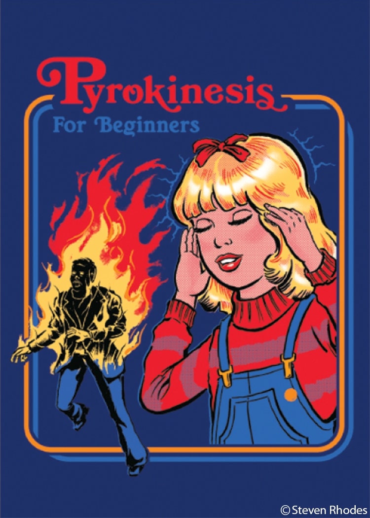 Pyrokinesis For Beginners (Steven Rhodes) Funny RECTANGLE MAGNET Craft Supply