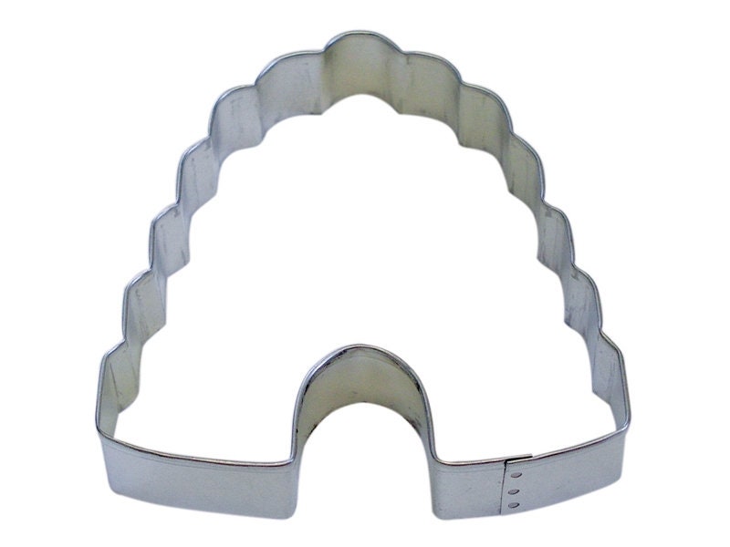 BEEHIVE Cookie Cutter Metal 4 Inches - Honey Bee Comb Insect Stencil Fondant
