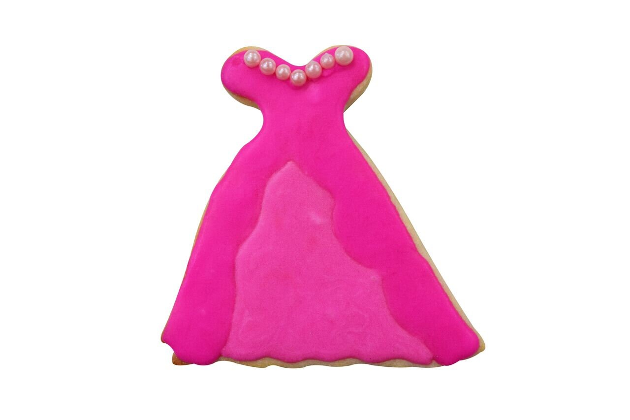 PRINCESS GOWN Cookie Cutter Metal 4 Inches - Dress Princess Ball Dancing Stencil Fondant Craft Supply