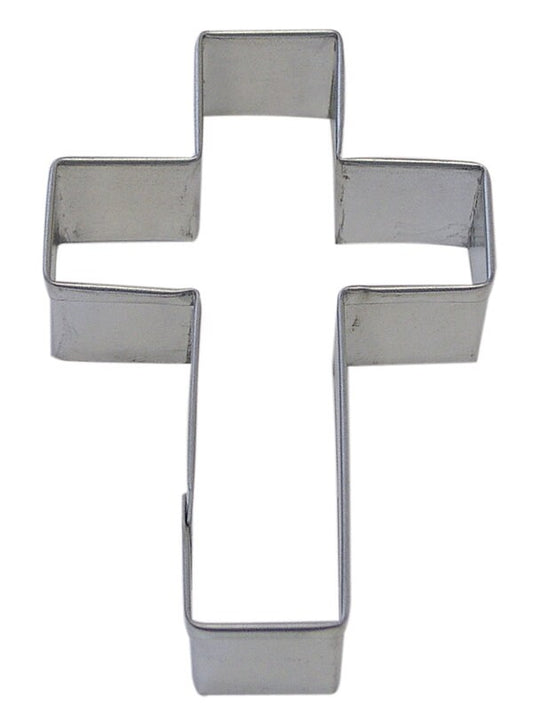 CROSS Cookie Cutter Metal 3.5 Inches - Stencil Fondant Christian Church Baptism God Jesus