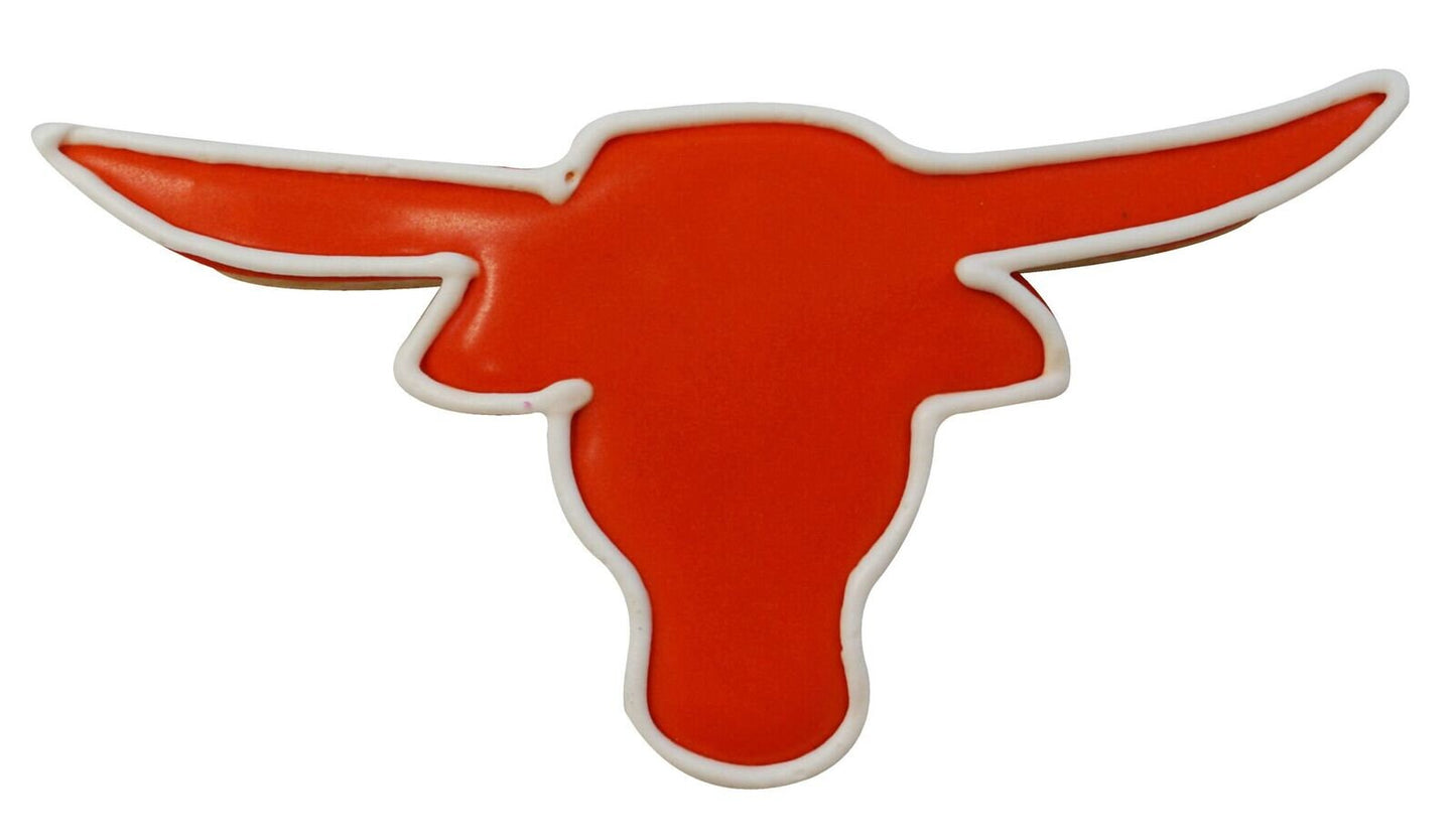LONGHORN Cookie Cutter Metal 4 Inches - Stencil Fondant Craft Supply