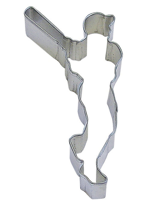 BASEBALL PLAYER Cookie Cutter Metal 4.5 Inches - Stencil Fondant