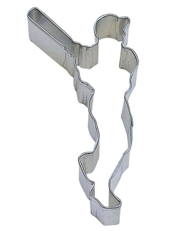 BASEBALL PLAYER Cookie Cutter Metal 4.5 Inches - Stencil Fondant Craft Supply