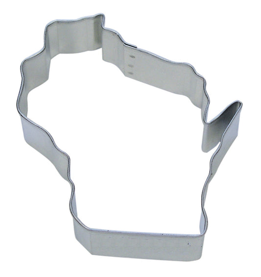 WISCONSIN Cookie Cutter State Metal 4 Inches - Stencil Fondant