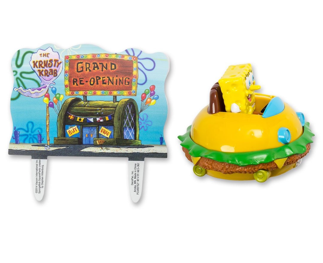 Spongebob Krabby Patty Cake Topper Cake Decoration Decoset Birthday