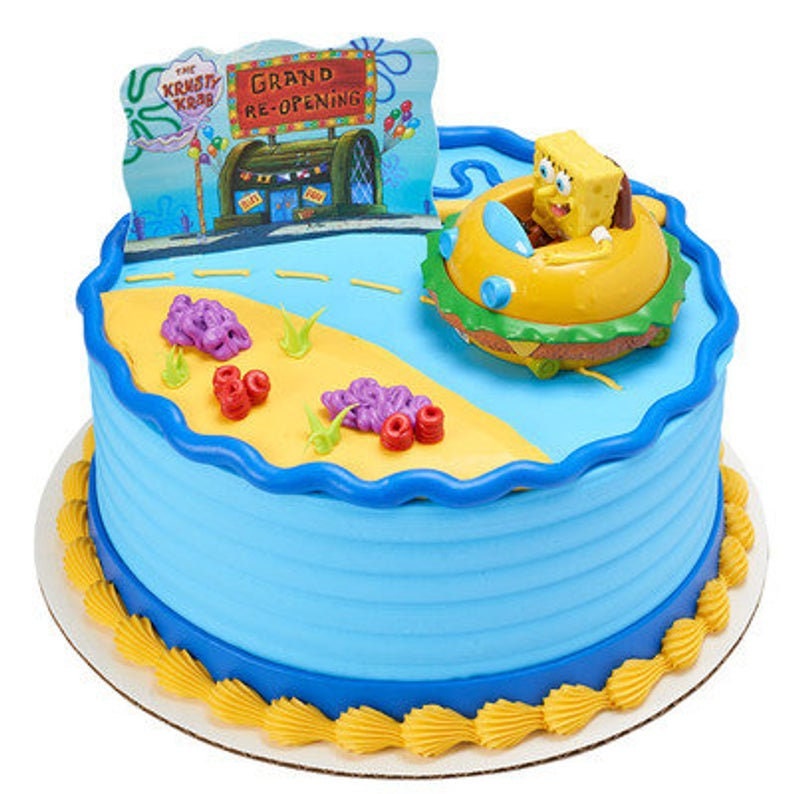 Spongebob Krabby Patty Cake Topper Cake Decoration Decoset Birthday