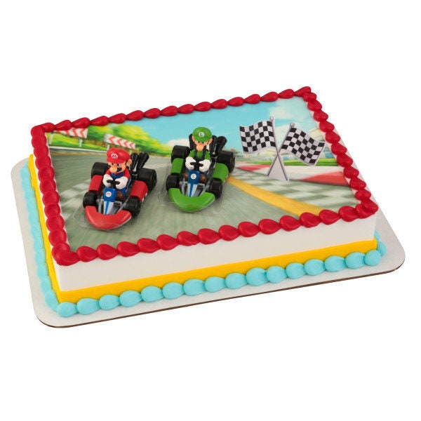 SUPER MARIO Cake Topper Kart Bros Brothers Cake Decoration Decoset Birthday