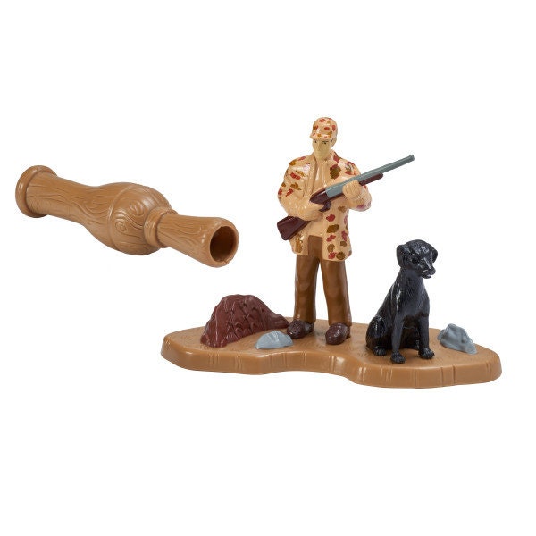 DUCK HUNTING Cake Topper Hunter with Dog Rifle Cake Decoration Decoset Birthday