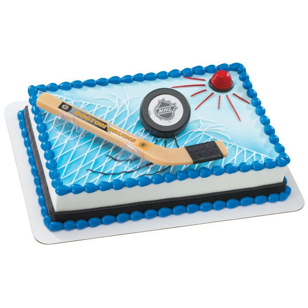 BOSTON BRUINS Cake Topper NHL Slap Shot Cake Decoration Decoset Birthday
