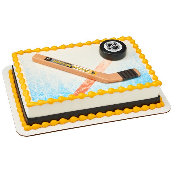 BOSTON BRUINS Cake Topper NHL Slap Shot Cake Decoration Decoset Birthday Craft Supply