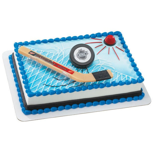 DETROIT RED WINGS Cake Topper Nhl Slap Shot Cake Decoration Decoset Birthday Craft Supply