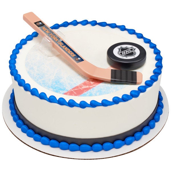 NEW YORK ISLANDERS Cake Topper Nhl Slap Shot Cake Decoration Decoset Birthday