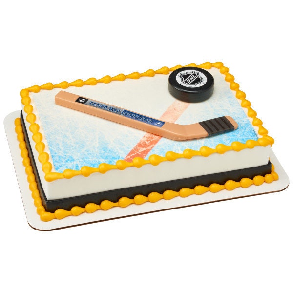 TAMPA BAY LIGHTNING Cake Topper Nhl Slap Shot Cake Decoration Decoset Birthday Craft Supply