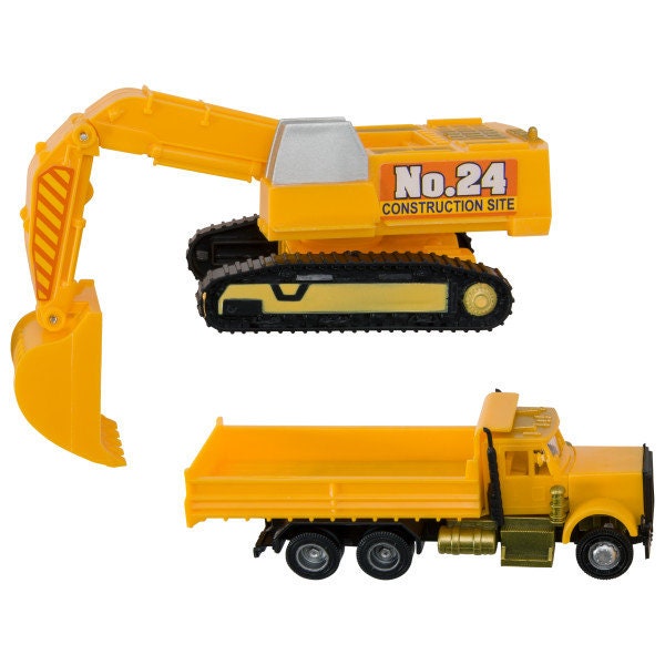 CONSTRUCTION DIG Cake Topper Dump Truck Crane Cake Decoration Decoset Birthday Craft Supply