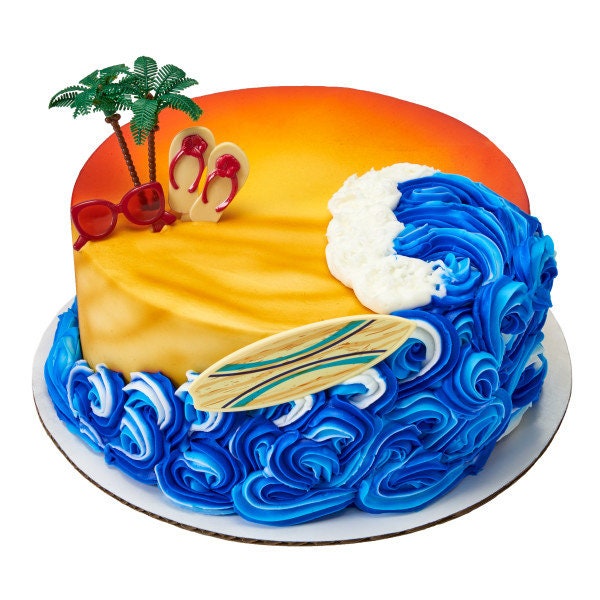 12 PALM TREE Cupcake Picks Cake Toppers for Tropical Beach Luau Party Decoration Craft Supply