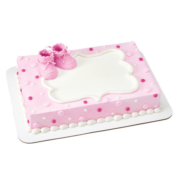 PINK BABY BOOTIES Cake Topper Cake Decoration Baby Shower Girl Shoes Decoset Craft Supply