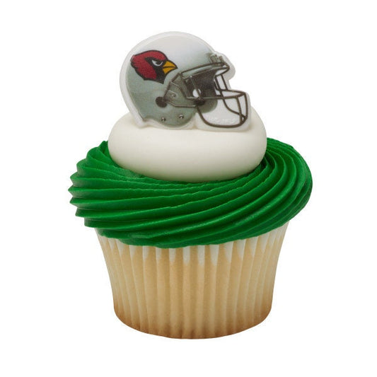 12 ARIZONA CARDINALS Cupcake Rings NFL Cake Toppers for Birthday Party Decoration Craft Supply