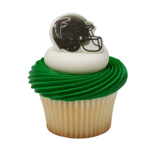 12 ATLANTA FALCONS Cupcake Rings NFL Cake Toppers for Birthday Party Decoration Craft Supply