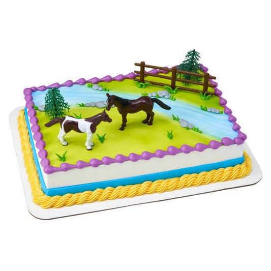 HORSES Cake Topper Racing Farm Pony Farm Riding Cake Decoration Birthday Decoset