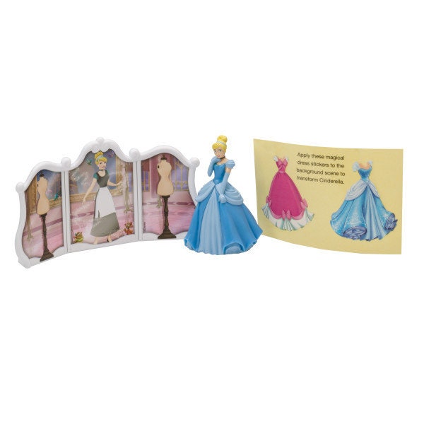 DISNEY PRINCESS Cake Topper Cinderella Transforms Set Cake Decoration Decoset Birthday Craft Supply