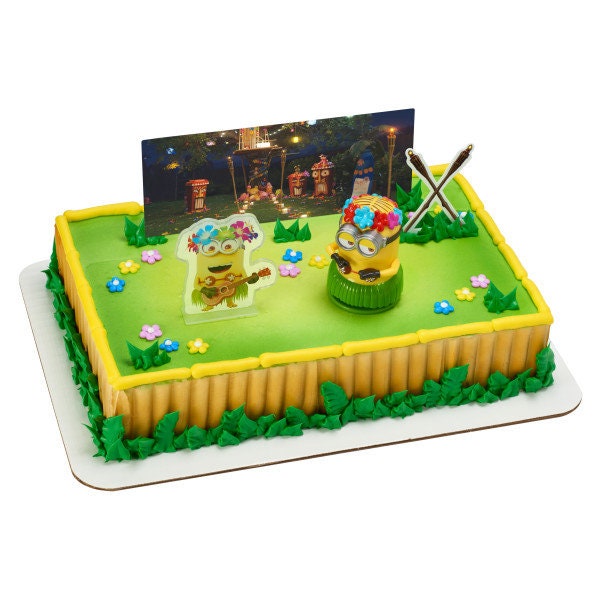 DESPICABLE ME Cake Topper Hula Movie Party Cake Decoration Birthday Decoset Craft Supply