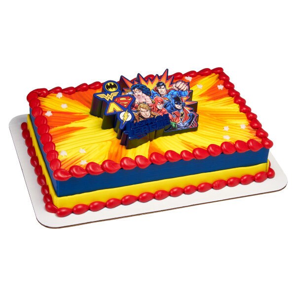 JUSTICE LEAGUE Cake Topper United Decoration Superman Wonder Woman Decoset Birthday Craft Supply