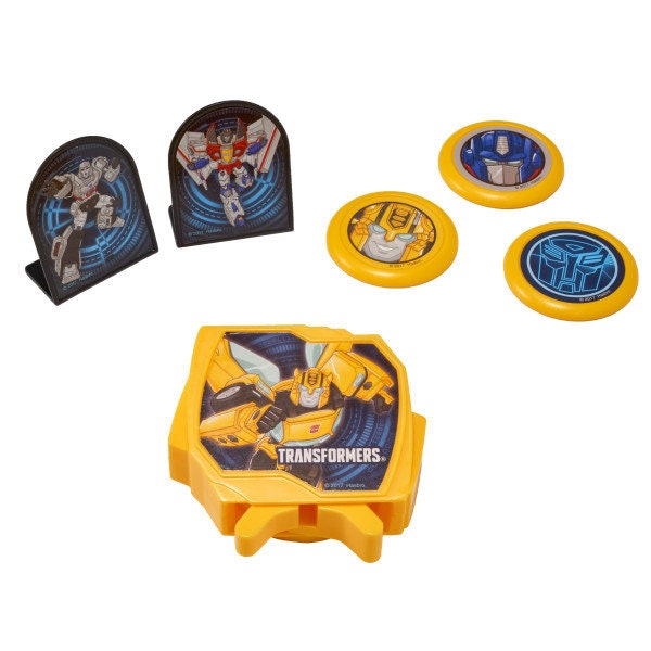 TRANSFORMERS Cake Topper Autobots Assemble Battle Disc Launcher Decoration Decoset Birthday Craft Supply