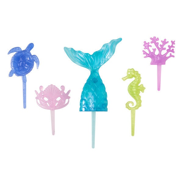MYSTICAL MERMAID Cake Topper Seahorse Crown Tail Fantasy Decoration Decoset Birthday Craft Supply