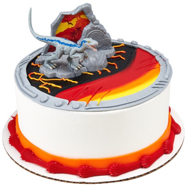 JURASSIC PARK Cake Topper Fallen Kingdom Dinosaur Movie Volcano Decoration Decoset Birthday
