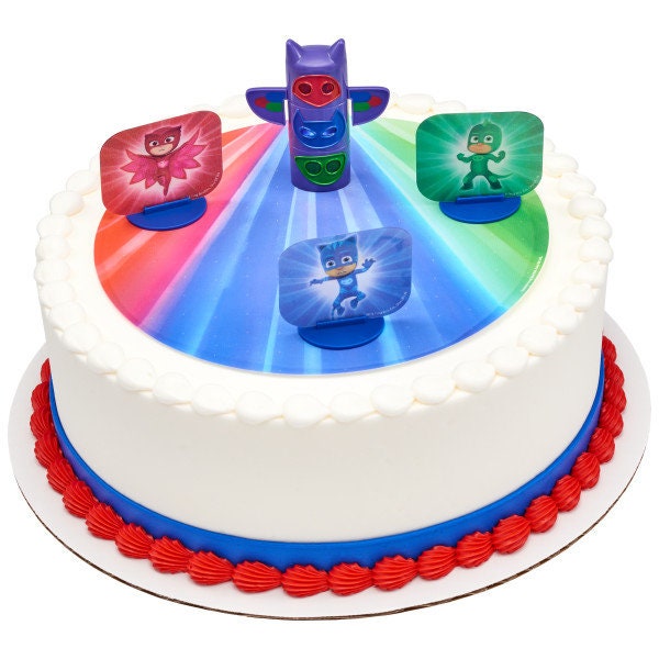 PJ MASKS Cake Topper We're On Our Way! Totem Pole Cake Toppers Birthday Party Decoration