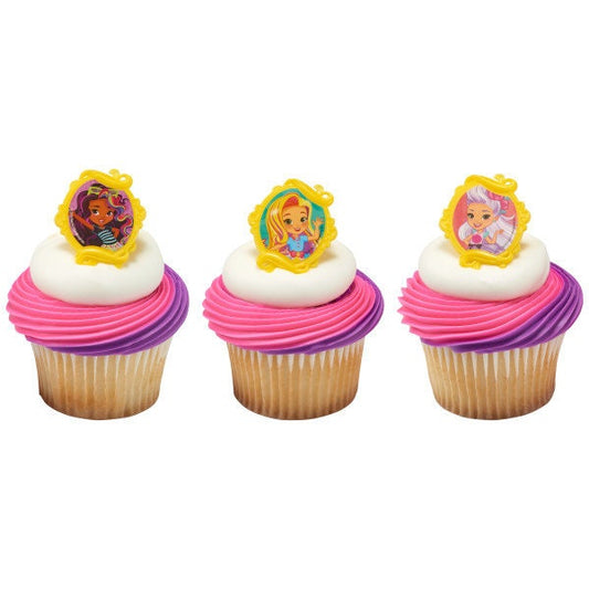 SUNNY DAY INSPIRED Cupcake Rings (12) Nick Jr Sunny Blair Rox Salon Friendly Falls Birthday Cake Toppers Party Decoration