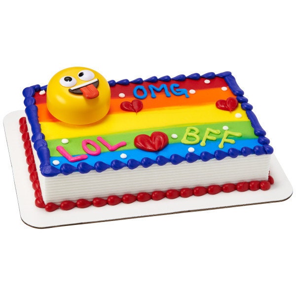 EMOJI Cake Topper Icons Funny Faces Birthday Cake Decoration Decoset Craft Supply