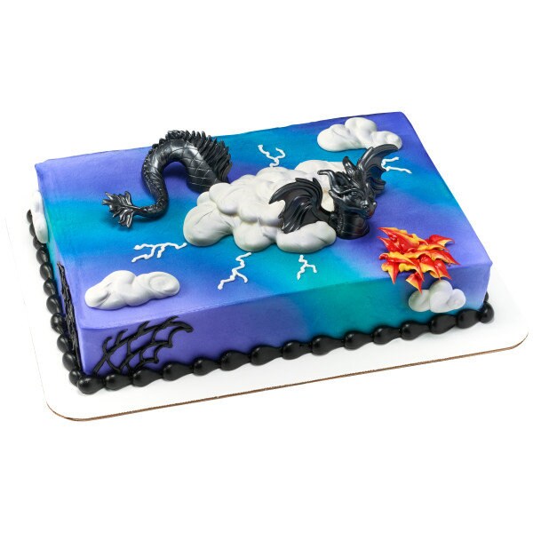 DRAGON CREATIONS Cake Topper Head Wings Tale Fantasy Birthday Cake Decoration Decoset Craft Supply