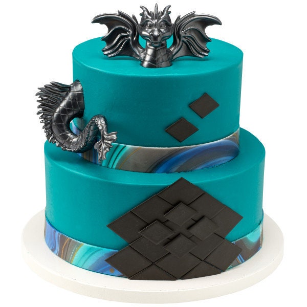 DRAGON CREATIONS Cake Topper Head Wings Tale Fantasy Birthday Cake Decoration Decoset