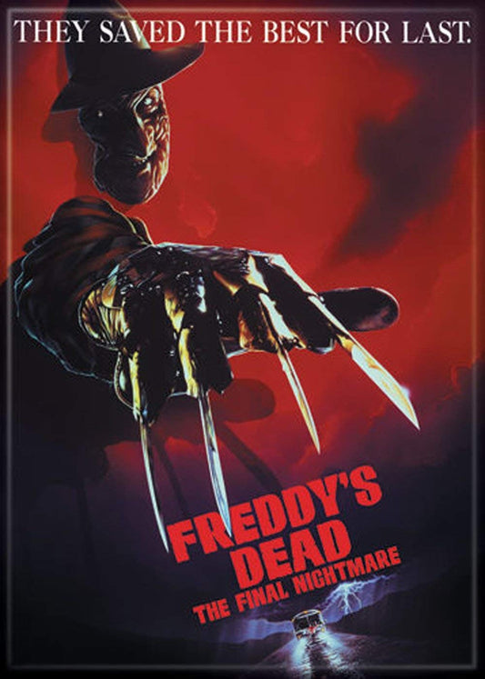 NIGHTMARE On ELM STREET Magnet for Refrigerators and Lockers Freddy's Dead The Final Nightmare Classic Horror Movie