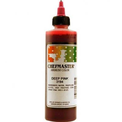 DEEP PINK Chefmaster Airbrush Color 9-Ounce - Custom Cake Cupcake Decorating