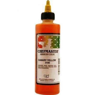 CANARY YELLOW Chefmaster Airbrush Color 9-Ounce - Custom Cake Cupcake Decorating Craft Supply