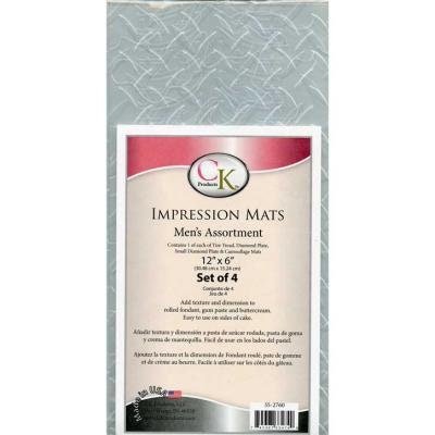 Mens Assortment Impression Mat - Great for Fondant, Gumpaste, & Buttercream - Custom Cake Decorating