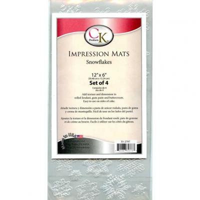 Snowflakes Impression Mat - Great for Fondant, Gumpaste, & Buttercream - Custom Cake Decorating Craft Supply