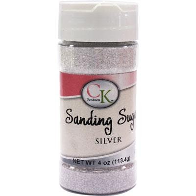 SILVER Sanding Sugar - For Cupcakes, Cakes, Cookies, Parties - 4 oz. Craft Supply