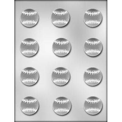 Baseball Softball Chocolate Candy Mold -- Sports Bat Glove Ball Bases Soap Craft Supply