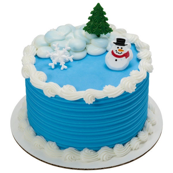 SNOWMAN Cupcake Rings (12) Claus Christmas Elf Holiday Winter Snow Favors Cake Toppers Party Decoration