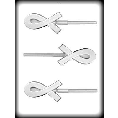 AWARENESS RIBBON Sucker Hard Candy Mold -- Lolly Lollipop Craft Supply