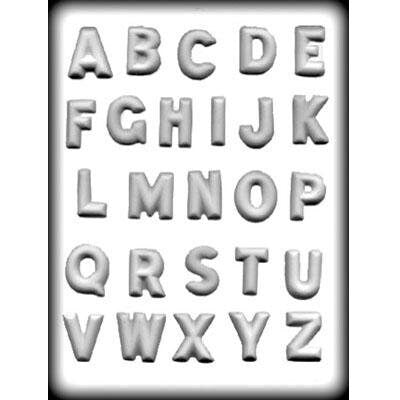 ALPHABET Hard Candy Mold -- Letters Numbers Pieces Craft Supply