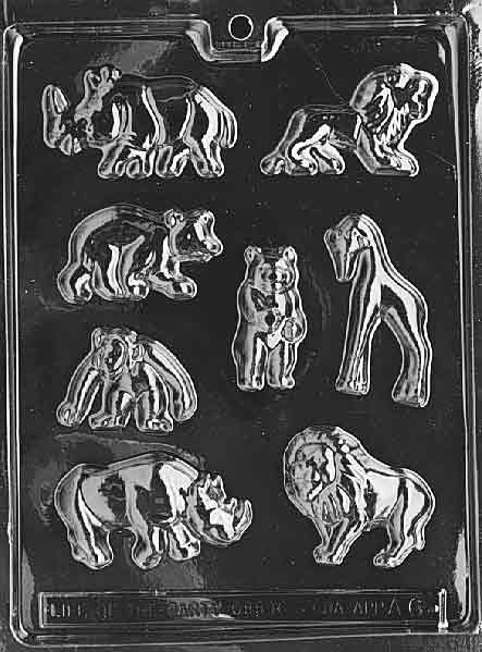 WILD ANIMALS GIRAFFE Lion Chocolate Candy Mold Craft Supply